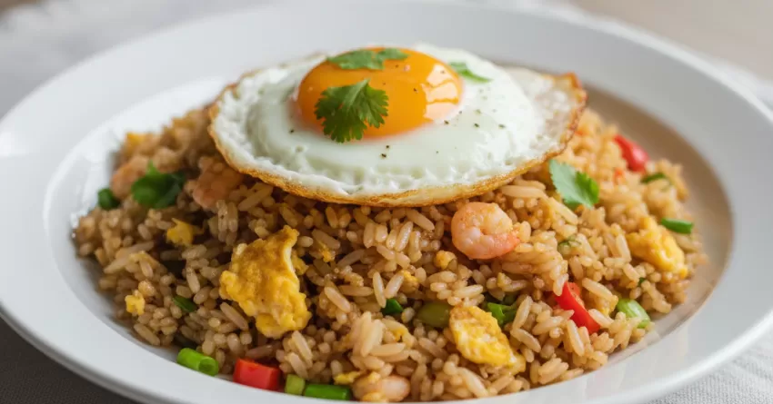 Arroz frito com ovo