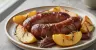 Linguiça assada com maçã