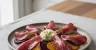Bresaola, beterraba e raiz-forte